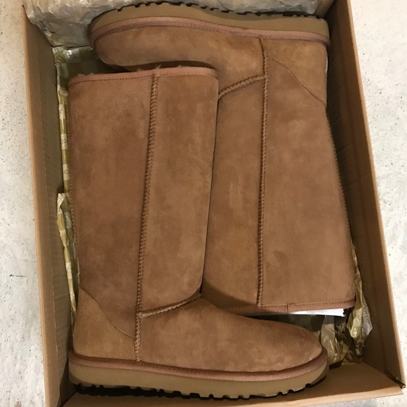 Y2K New UGG Original 5815 W Classic Tall Boots Women’s Size 9 Chestnut Tan Brown - Picture 1 of 12